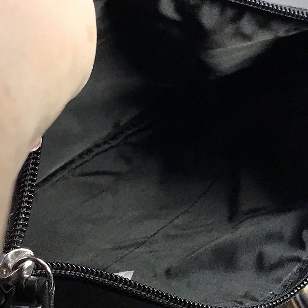 Victoria's Secret Wristlet Cosmetic Bag - Black With Silver Sequins 9
